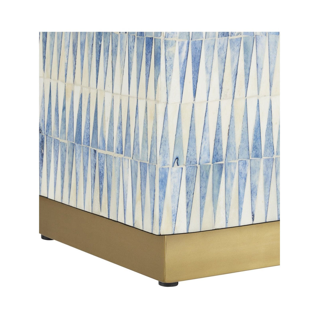 Nadene Blue & White Accent Table