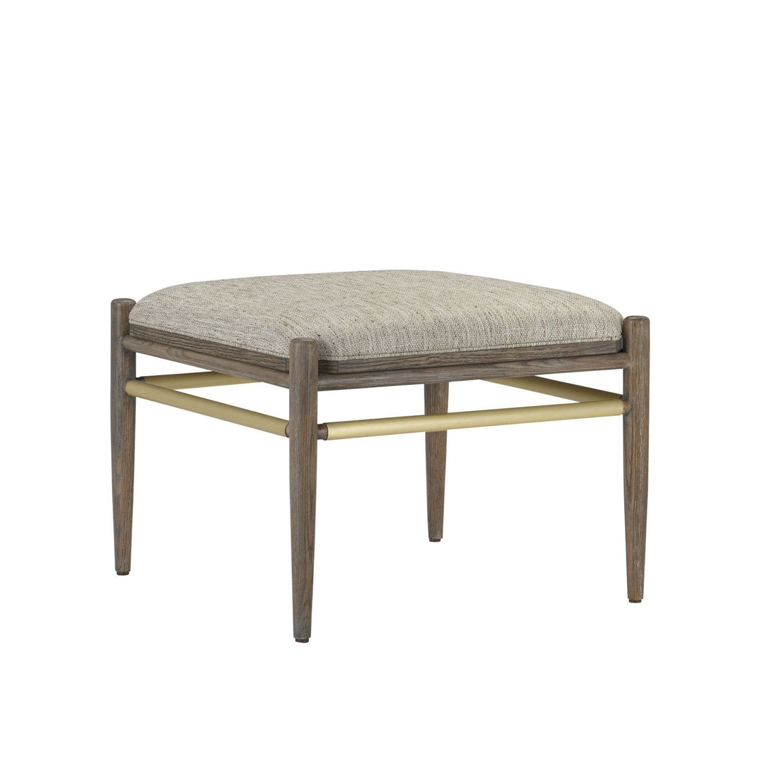 Visby Light Pepper Ottoman, Calcutta Linen