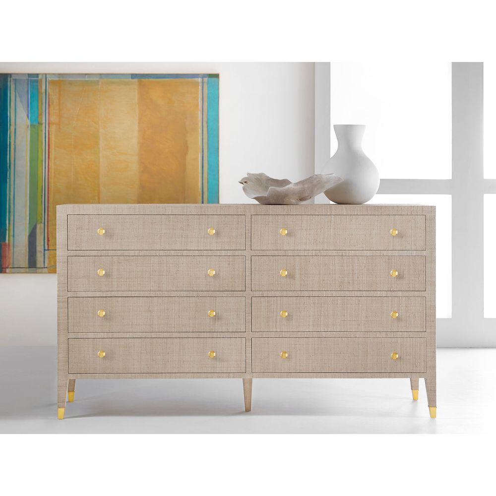 Dressers & Chests Palmetto Raffia 8 Drawer Dresser