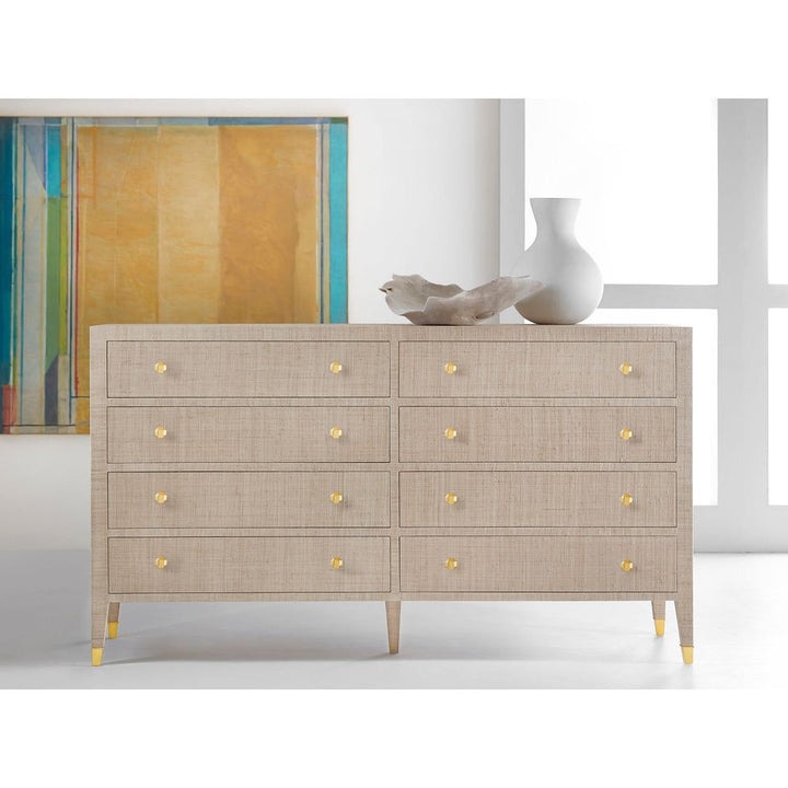 Dressers & Chests Palmetto Raffia 8 Drawer Dresser