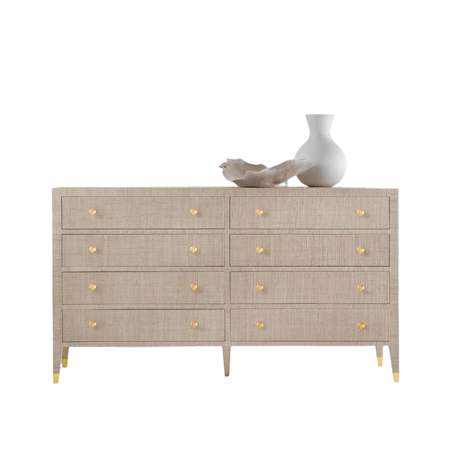 Dressers & Chests Palmetto Raffia 8 Drawer Dresser