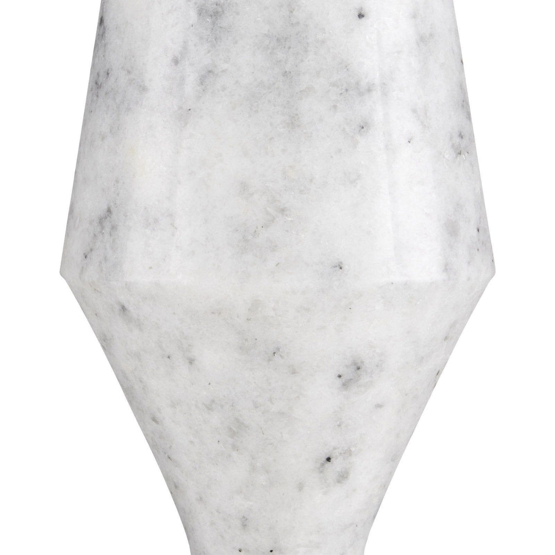 Quince White Marble Accent Table