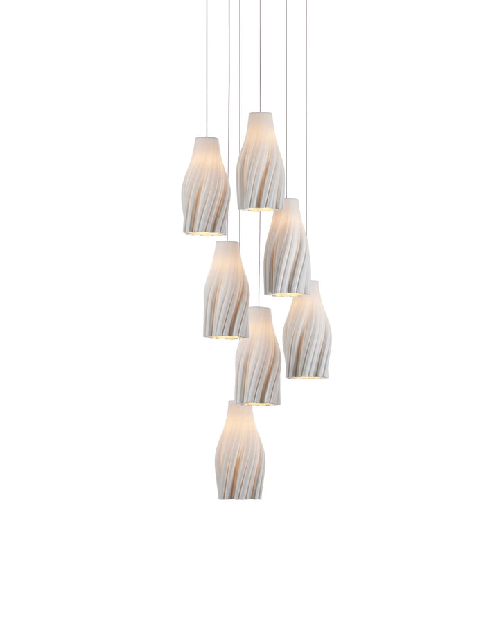 Pendants:Multi Posh 7-Light Round Multi-Drop Pendant