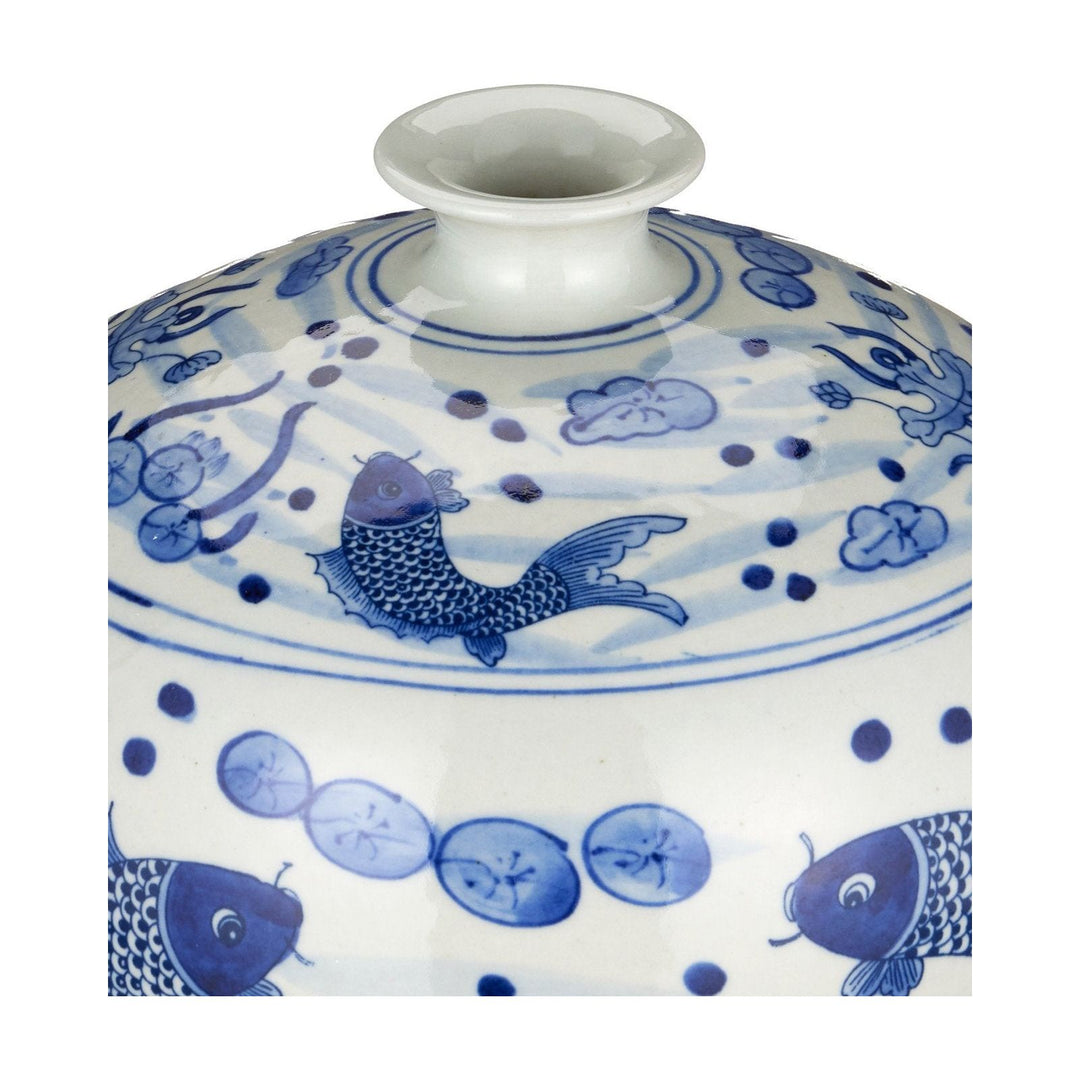 South Sea Blue & White Meiping Medium Jar