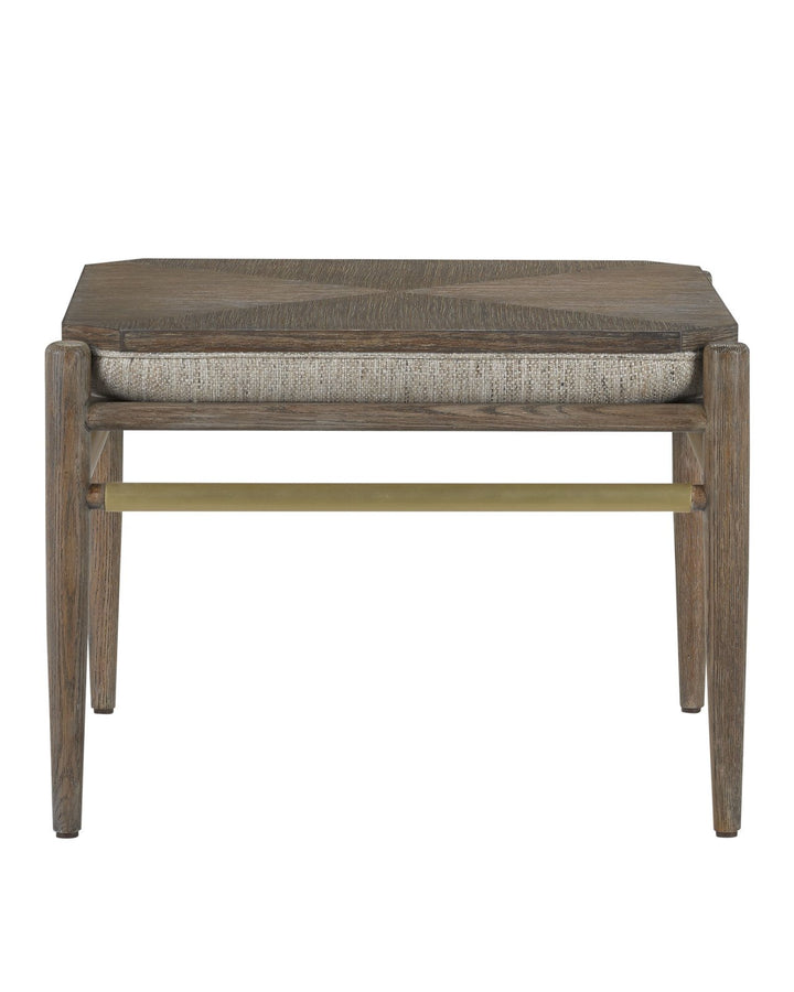 Visby Light Pepper Ottoman, Calcutta Linen