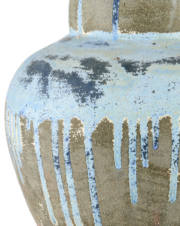 Catania Antique Blue Drip Gourd Table Lamp