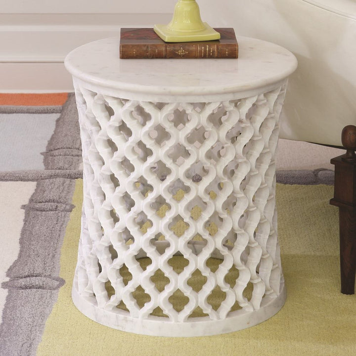 Side Tables Marble Arabesque Side Table