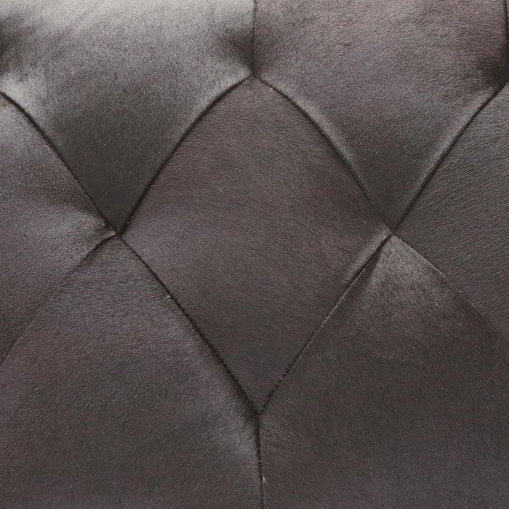 Stools & Ottomans Stiletto Bench-Black Hair-on-Hide