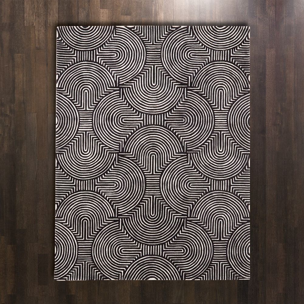 Arches Rug-Black/Ivory-12 x 18