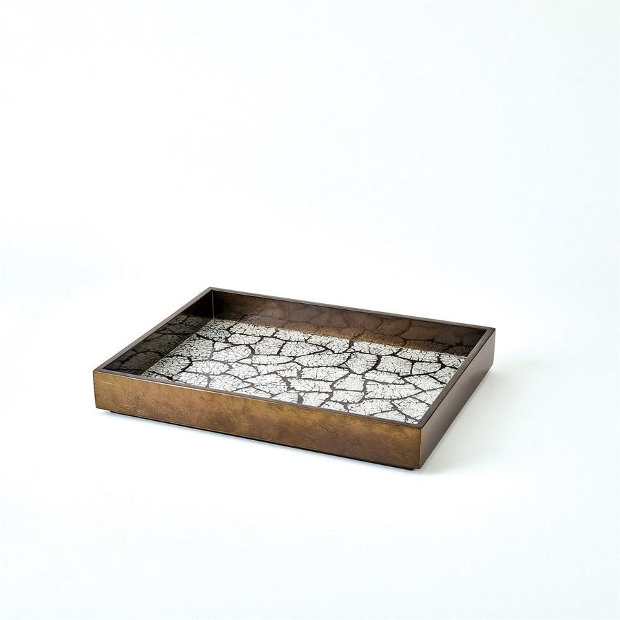 Serveware: Trays Eggshell Tray - Antique Gold Leaf Small