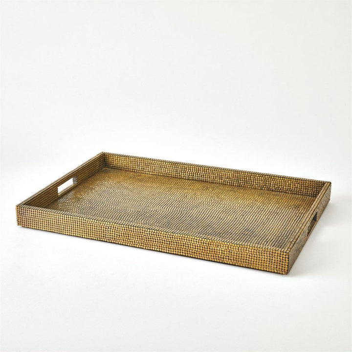Serveware: Trays Lames Tray - Aged Brass Large