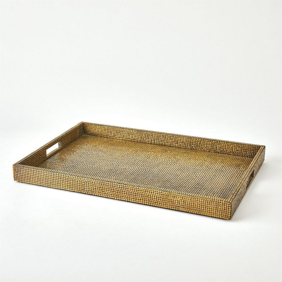Serveware: Trays Lames Tray - Aged Brass Large