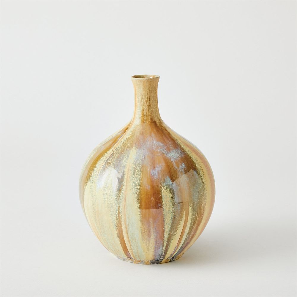 Vases Magma Bottle-Reactive Tan-Lg