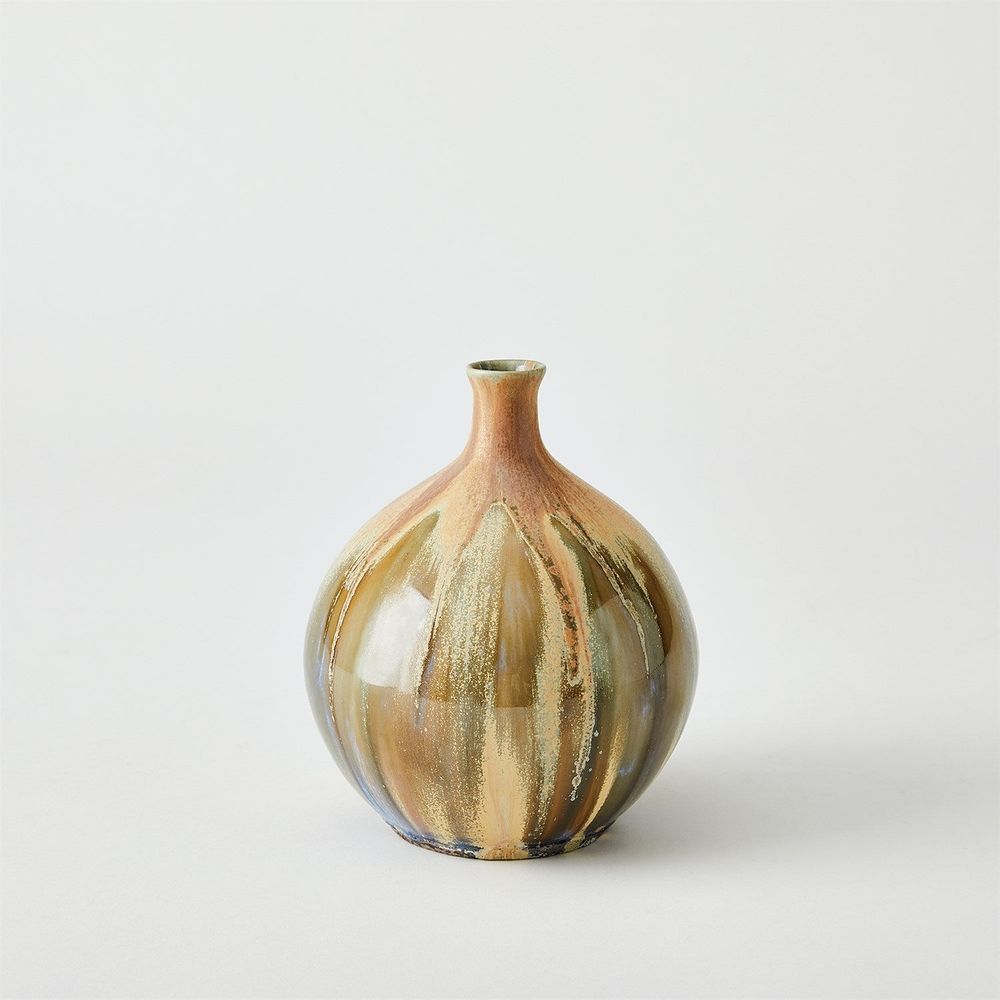 Vases Magma Bottle-Reactive Tan-Lg