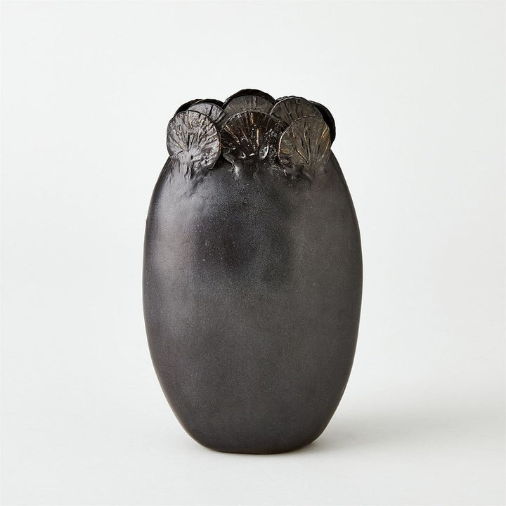 Sand Dollar Vase-Black-Sm