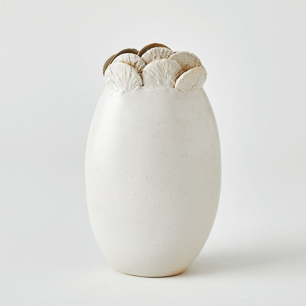 Vases Sand Dollar Vase-White-Sm
