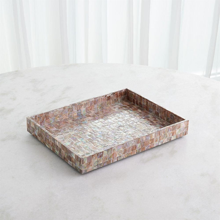 Serveware: Trays Mother Of Pearl Tray-Sunset-Lg