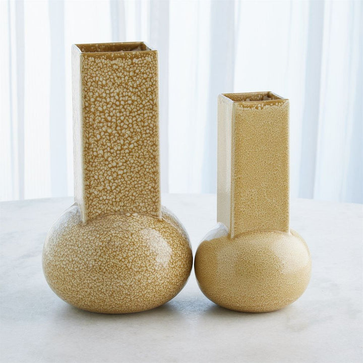 Crocus Vase - Reactive Mustard Large