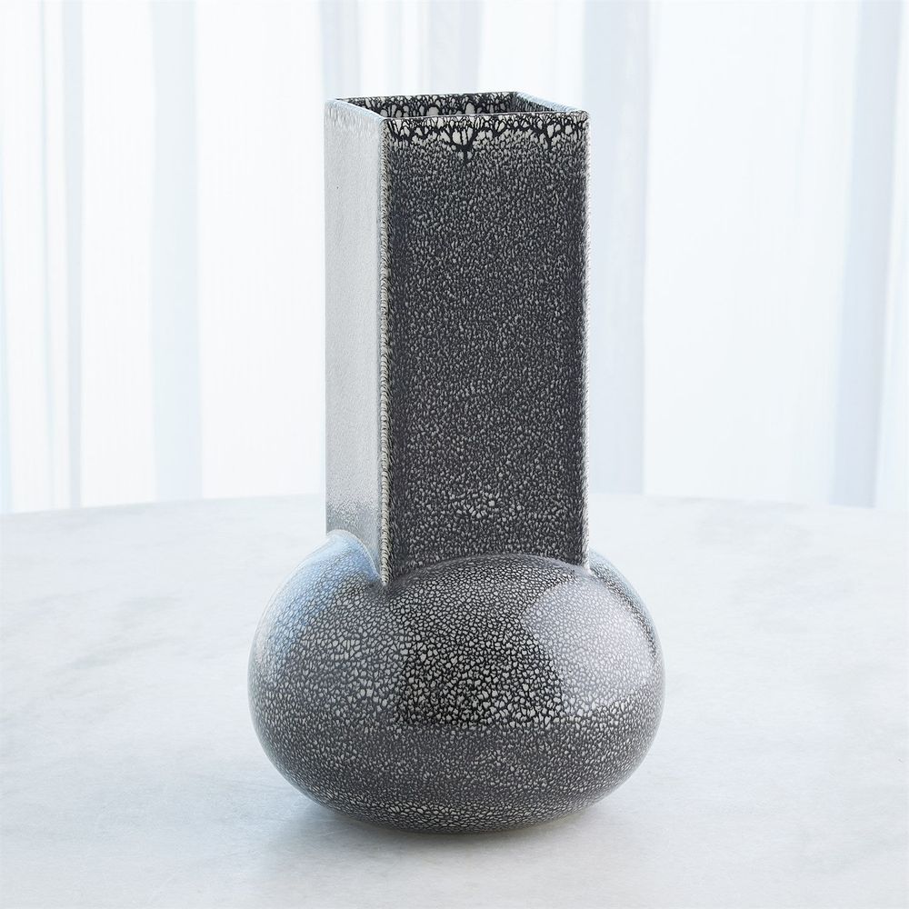 Crocus Vase-Reactive Black-Lg