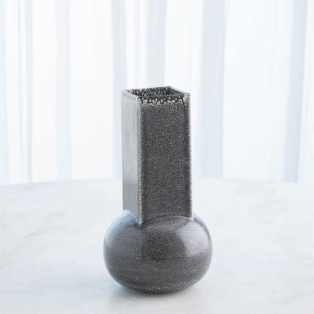 Crocus Vase-Reactive Black-Lg