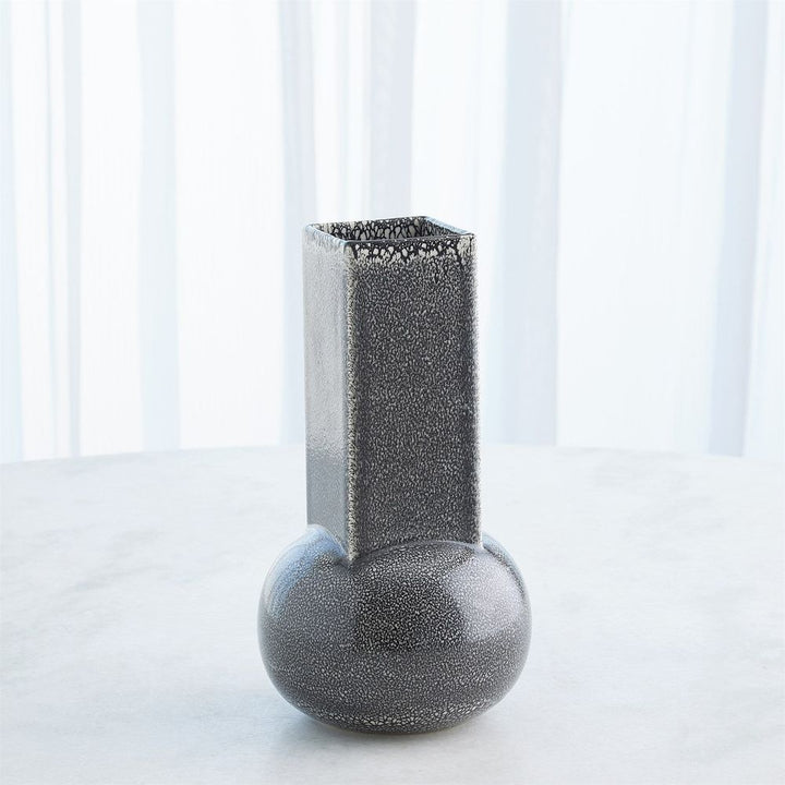 Crocus Vase-Reactive Black-Lg