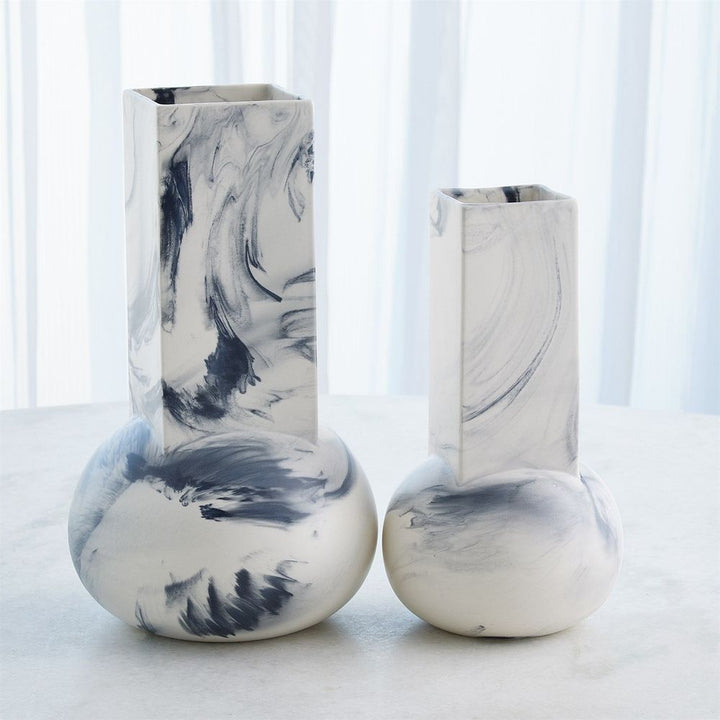 Crocus Vase-Blue Marble-Sm