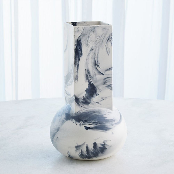 Crocus Vase - Blue Marble - Lg