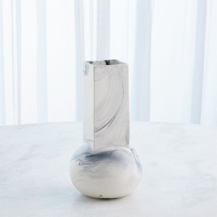 Crocus Vase-Blue Marble-Sm