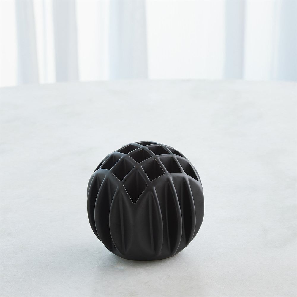 Bud Ball Vase-Matte Black-Sm