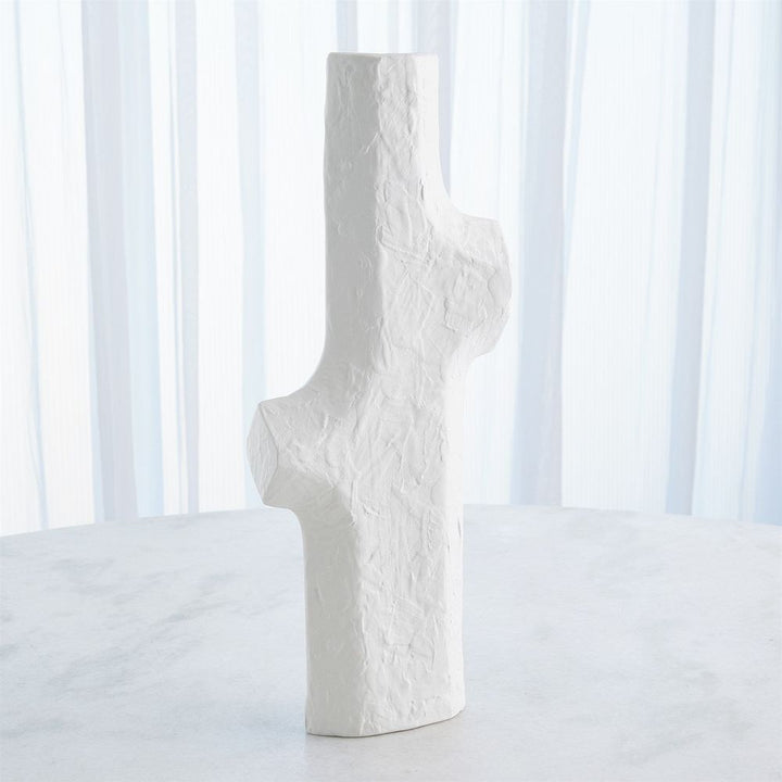 Tiered Trunk Vase-Matte White-Lg