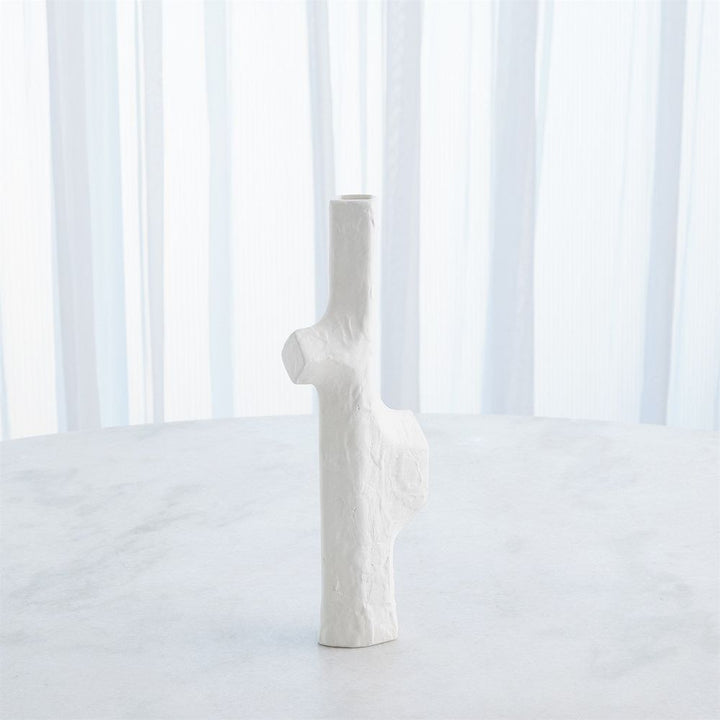 Tiered Trunk Vase-Matte White-Lg