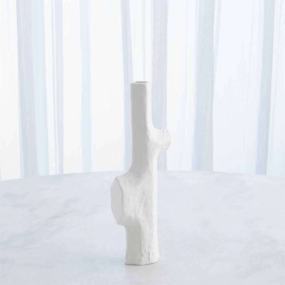 Tiered Trunk Vase-Matte White-Lg
