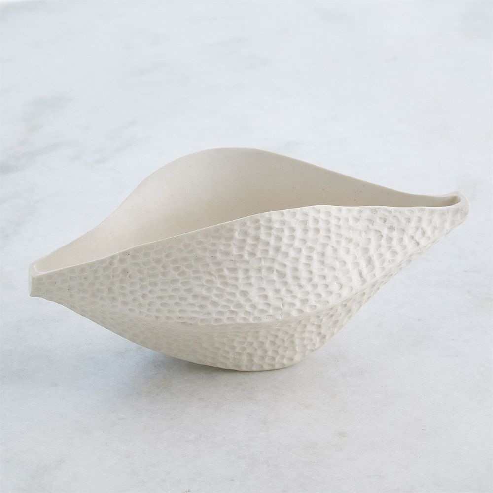 Decorative Objects Porcelain Pod - Matte White Large