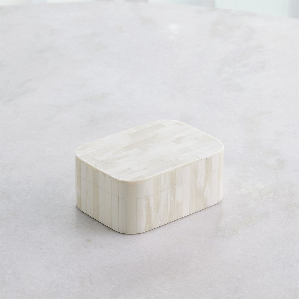 Super Ellipse Box-White Bone-Lg