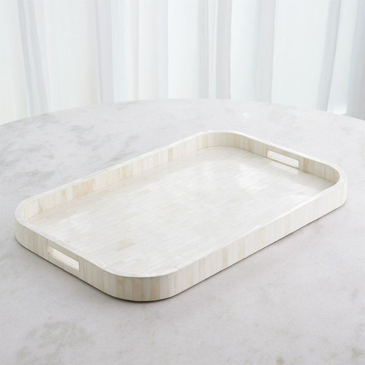 Serveware: Trays Super Ellipse Tray-White Bone