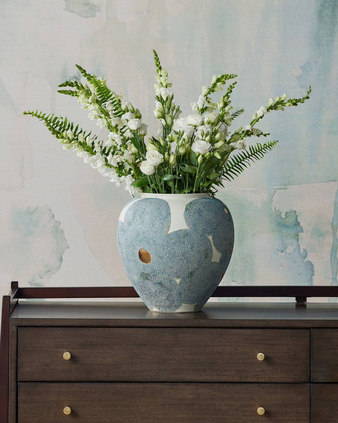 Bloom Blue & Ivory Vase