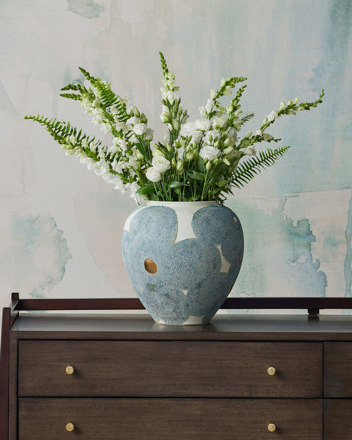 Bloom Blue & Ivory Vase