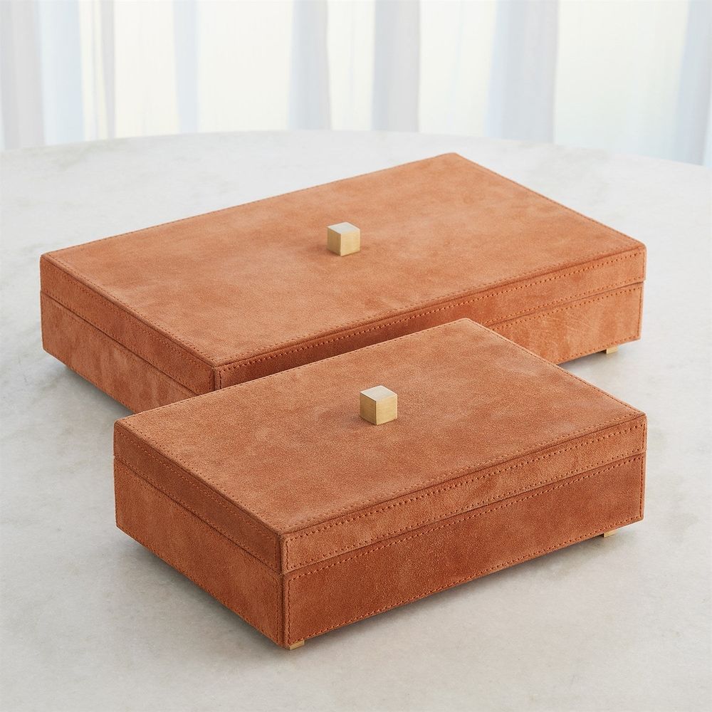 Posh Box-Rust Suede-Lg