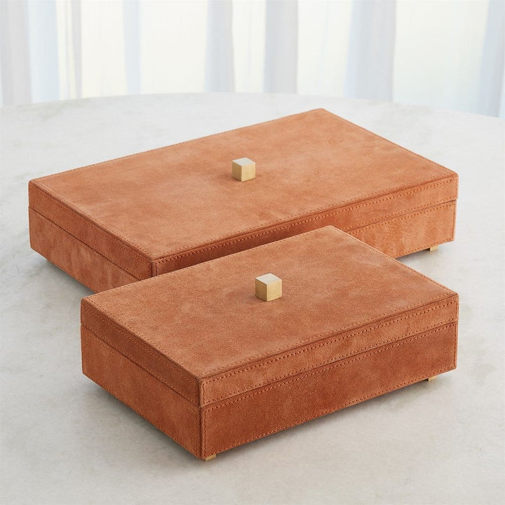 Posh Box-Rust Suede-Lg