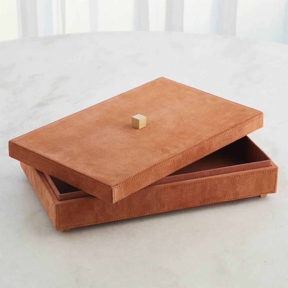 Posh Box-Rust Suede-Lg