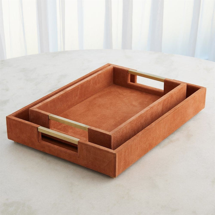 Posh Box-Rust Suede-Lg