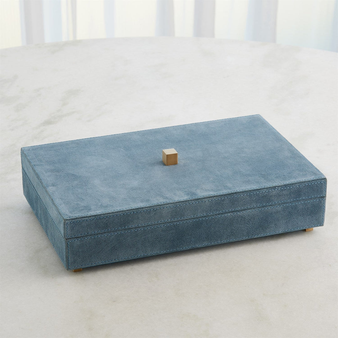 Posh Box-Dusty Blue Suede-Sm