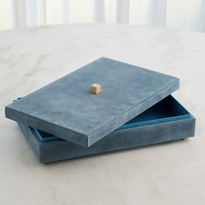 Posh Box-Dusty Blue Suede-Sm