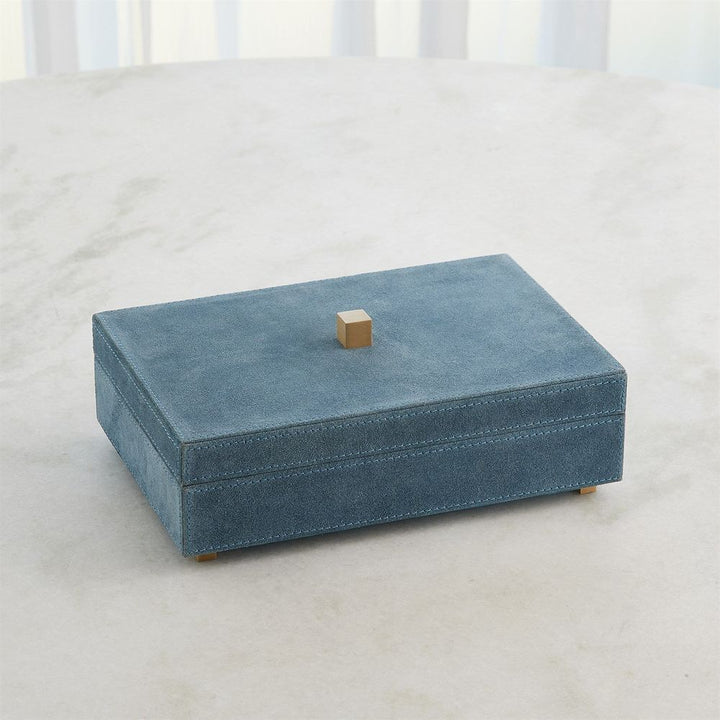 Posh Box-Dusty Blue Suede-Sm