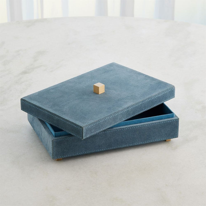 Posh Box-Dusty Blue Suede-Sm