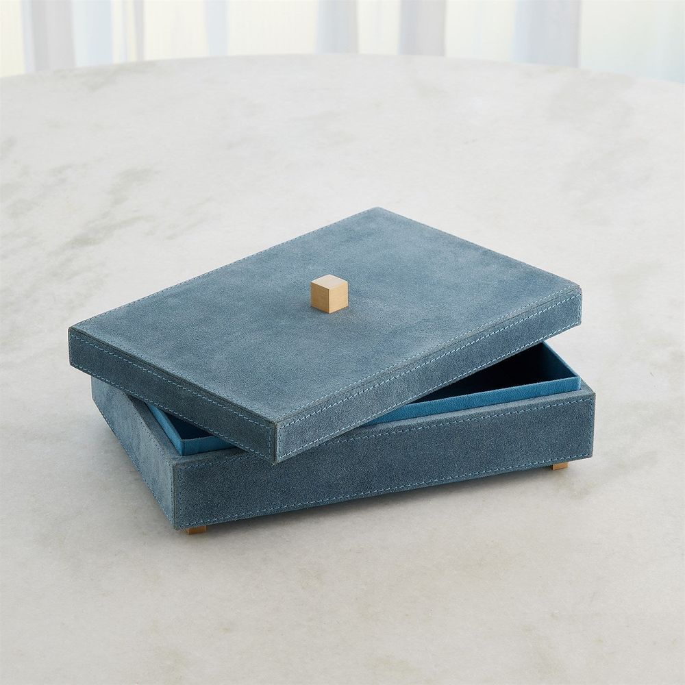 Posh Box-Dusty Blue Suede-Sm