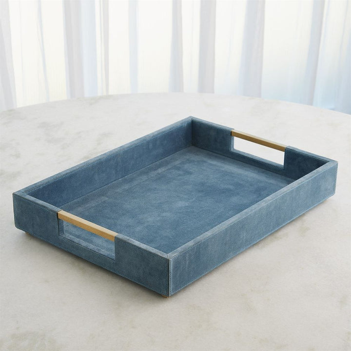 Posh Tray-Dusty Blue Suede-Lg