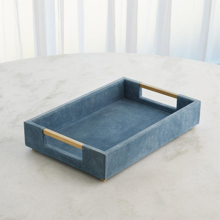 Posh Box-Dusty Blue Suede-Lg