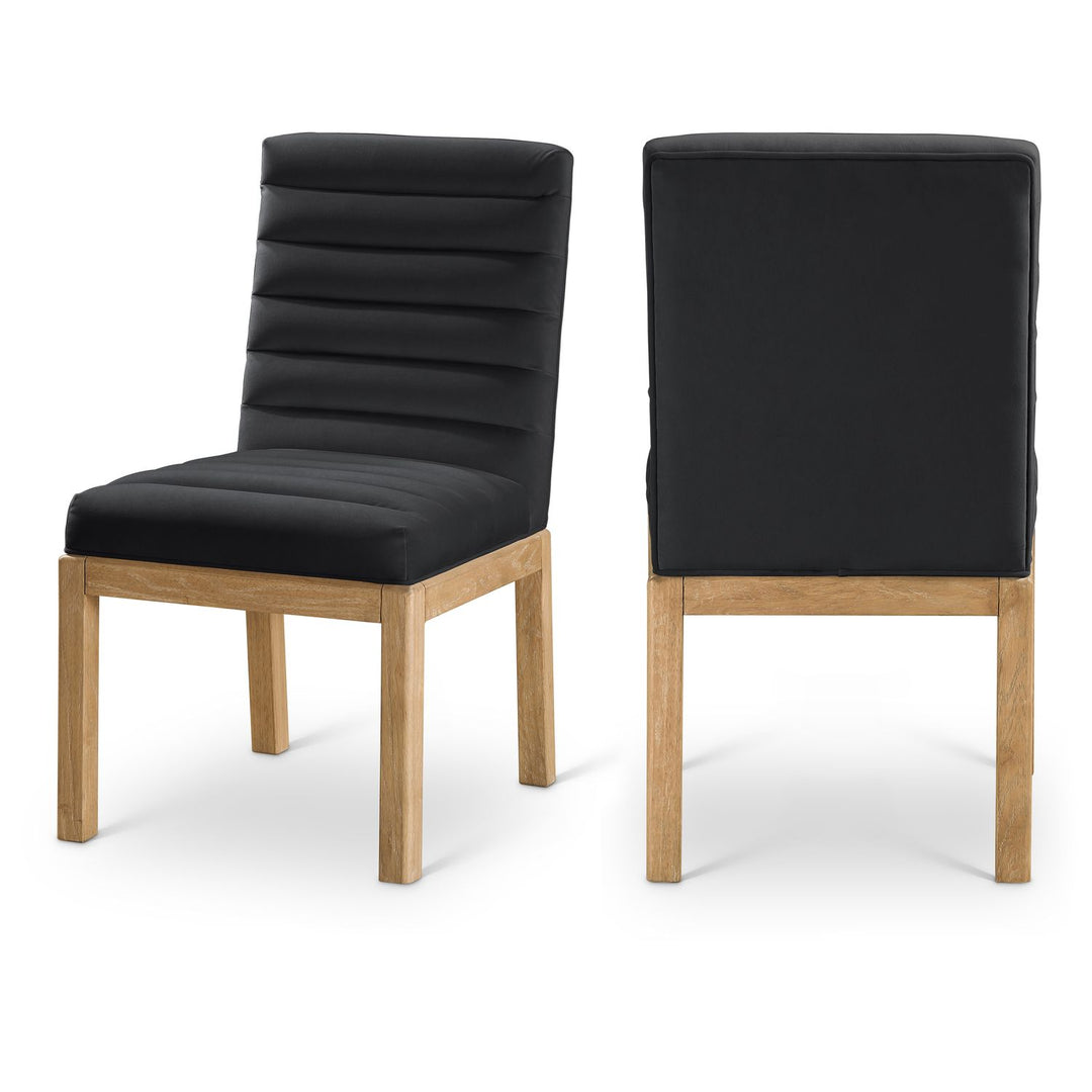 Evelyn Black Velvet Upholstered Dining Chair