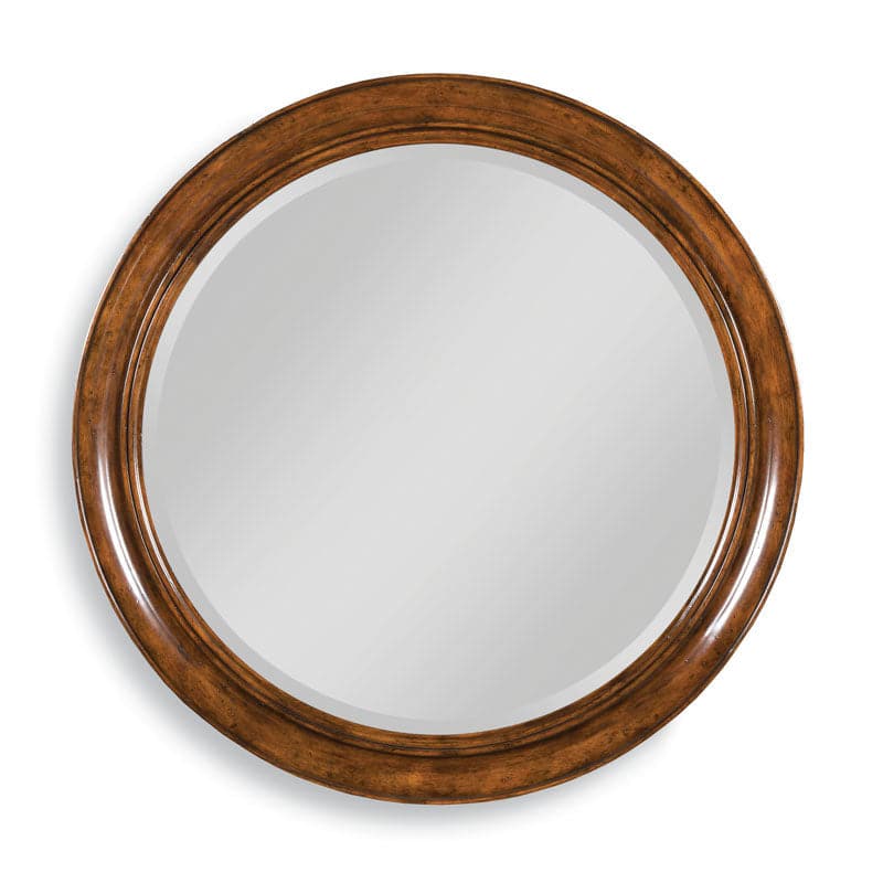 Redonde Mirror-Woodbridge Furniture-WOODB-9020-10-MirrorsBordeaux Finish-1-France and Son